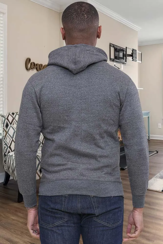 MENS PLAIN ZIPPED HOODIE