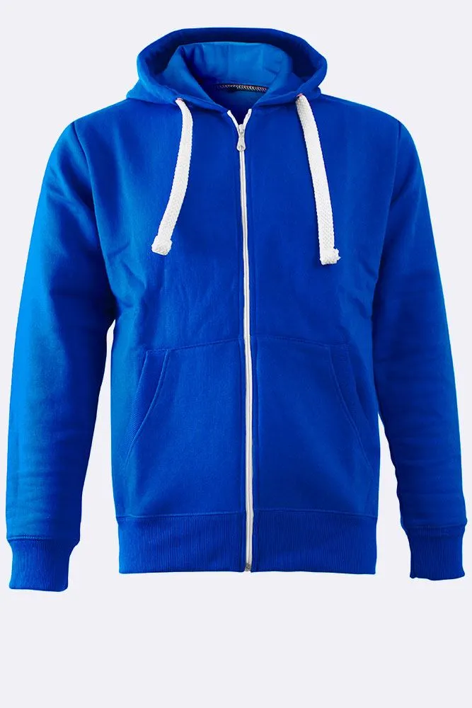 MENS PLAIN ZIPPED HOODIE