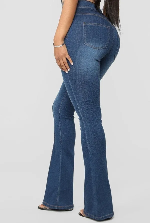 Miss Prissy High Waist Flare Leg Jeans