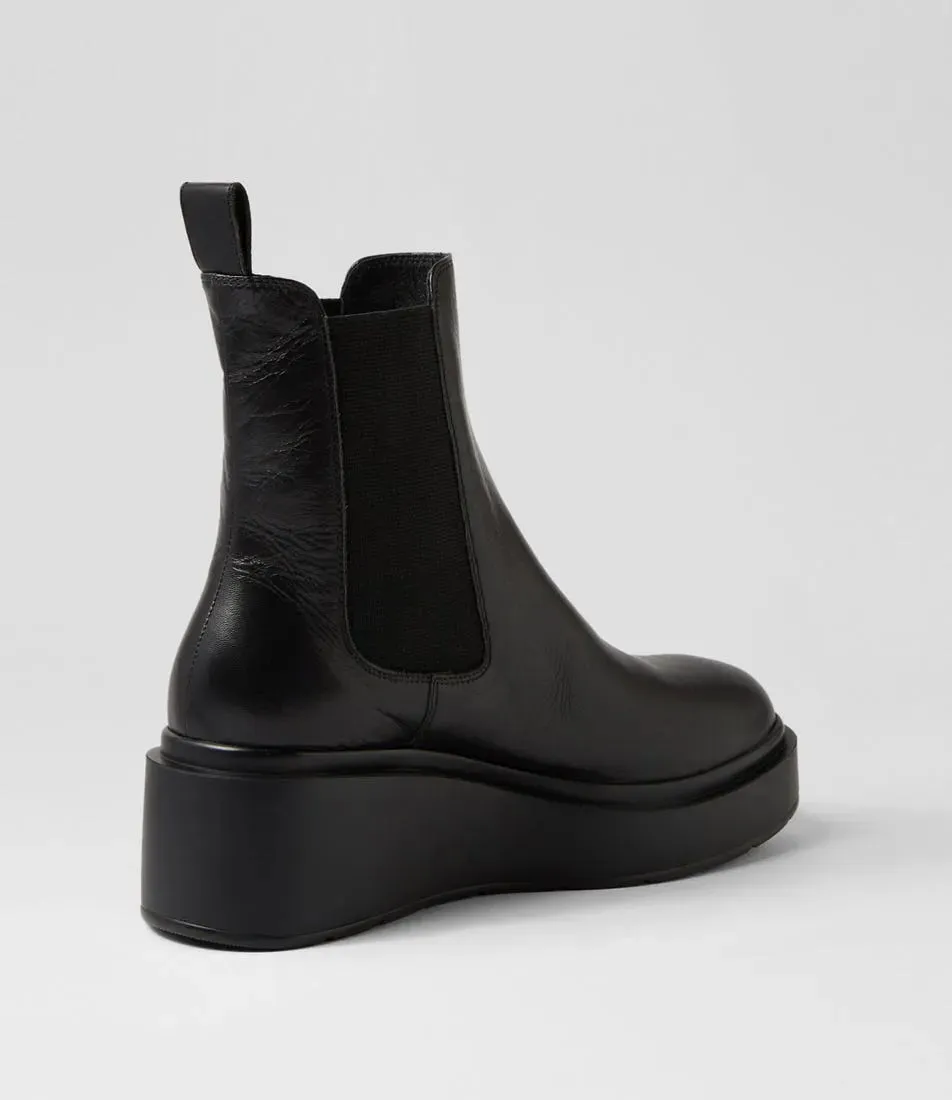 Mollini Sam Black Leather Boots - Black