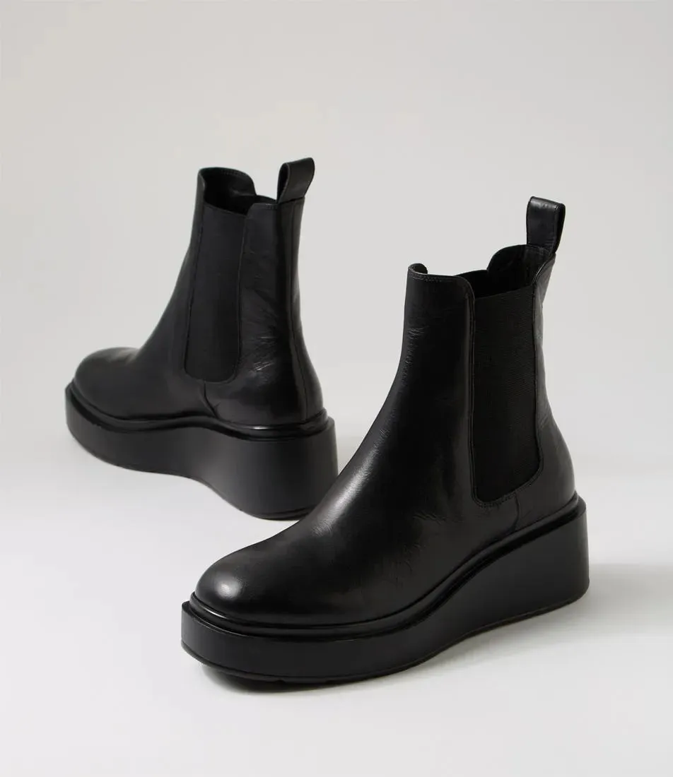 Mollini Sam Black Leather Boots - Black