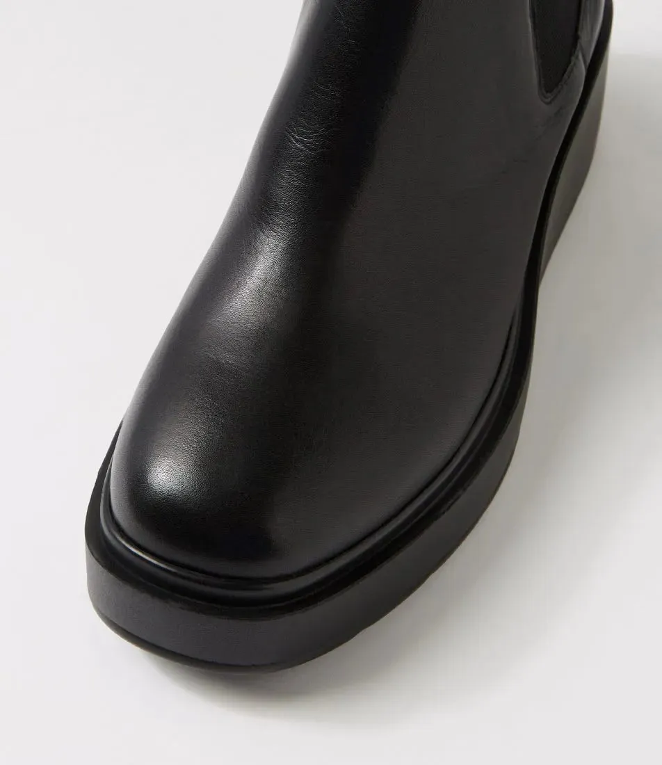 Mollini Sam Black Leather Boots - Black