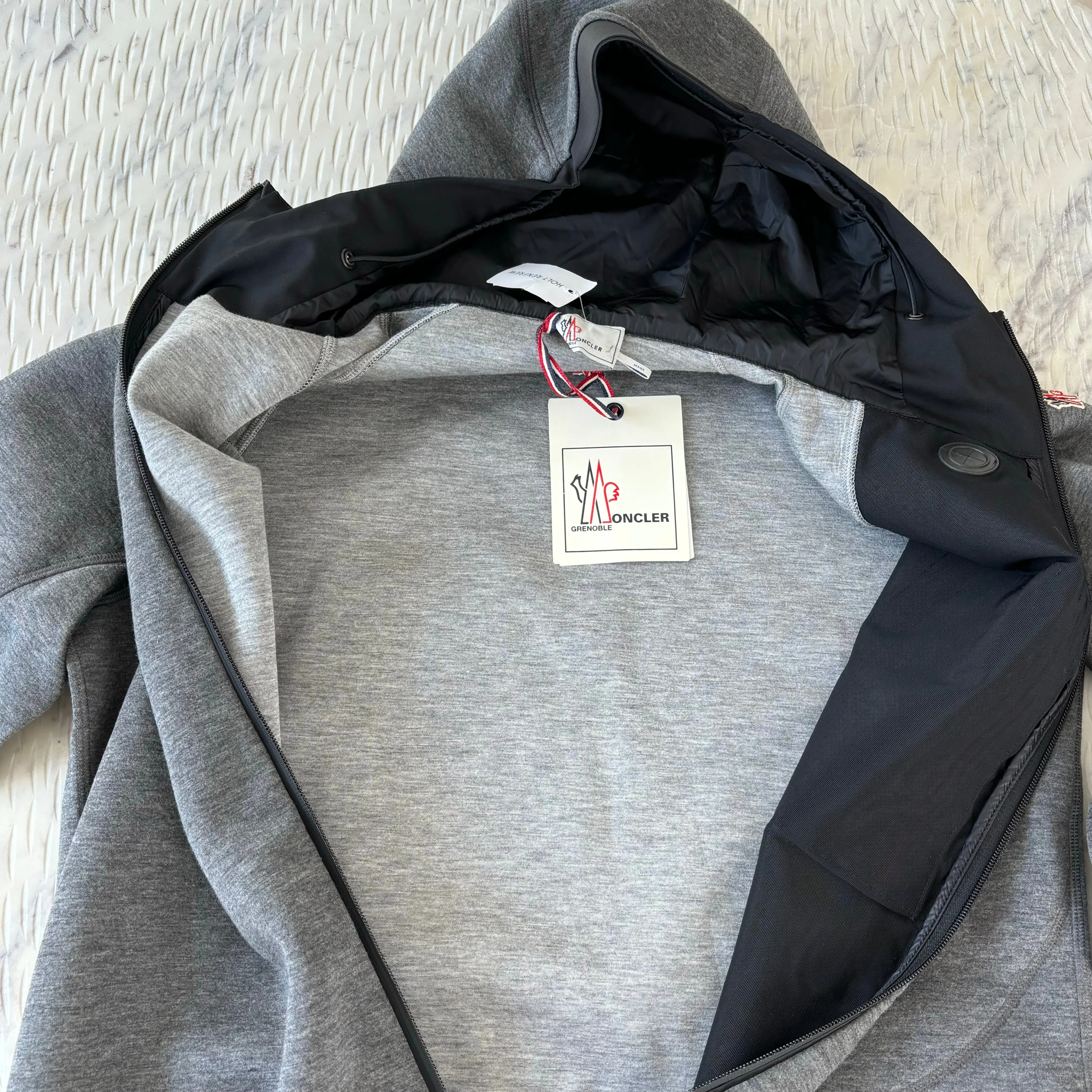 Moncler Neoprene Zip up Hoodie