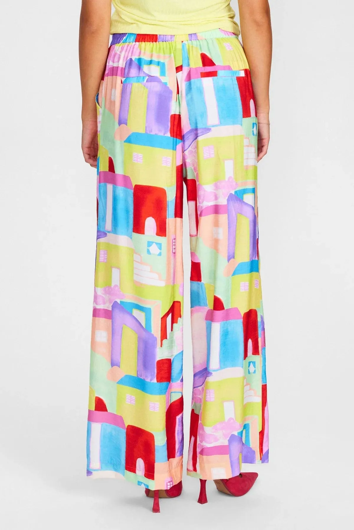 Numph Wide Leg Printed Trousers Multi