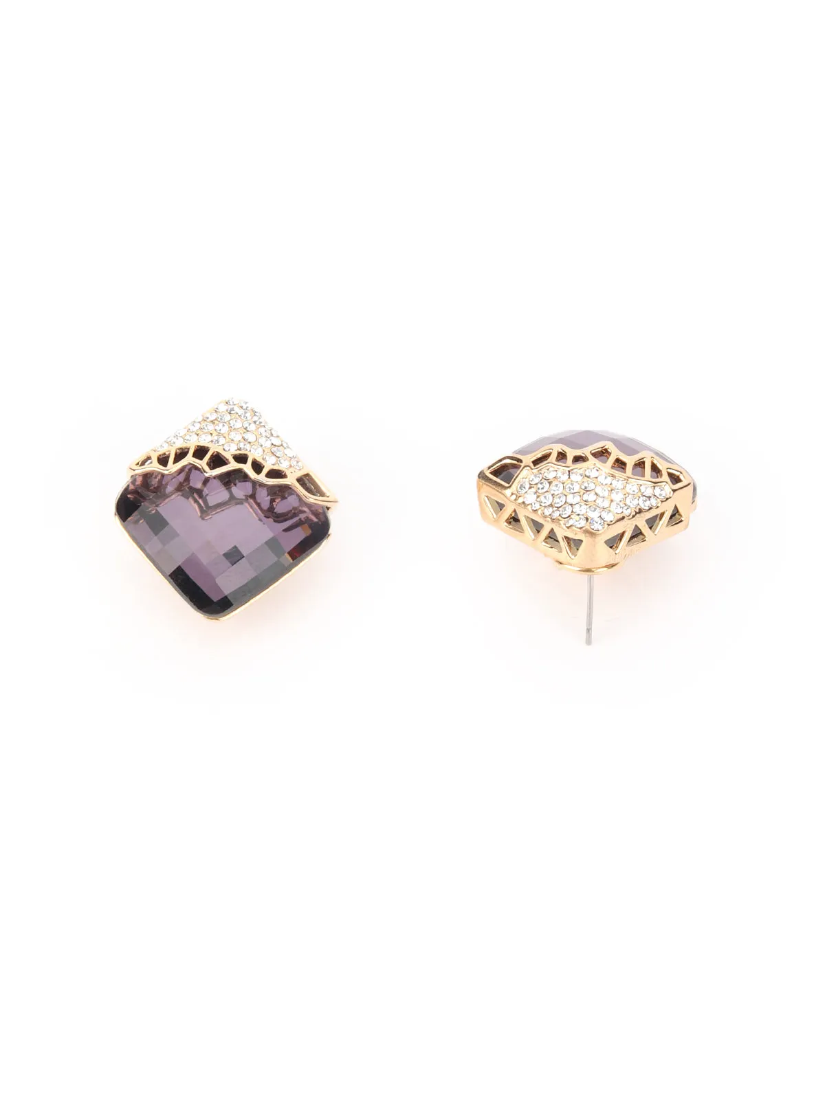 Odette Black Studs Earring For Women