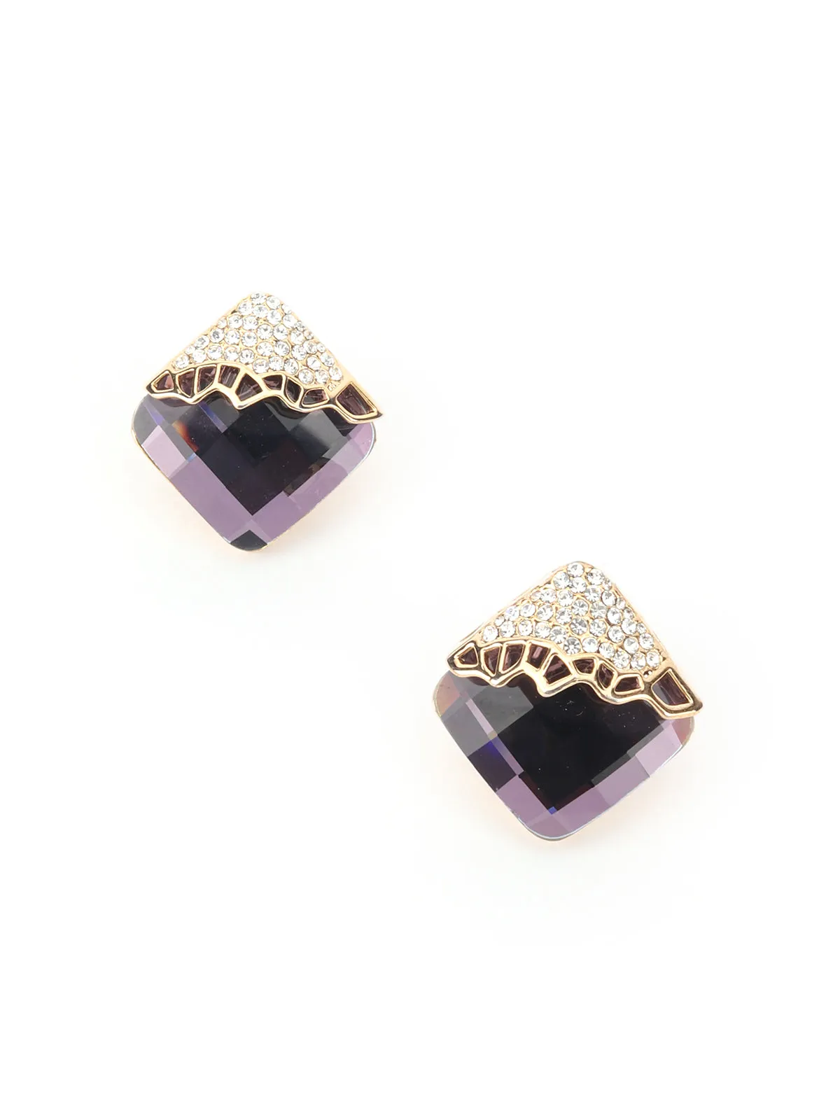 Odette Black Studs Earring For Women