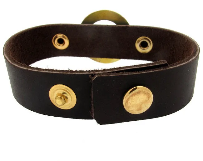 Personalized Leather Mens Wristband