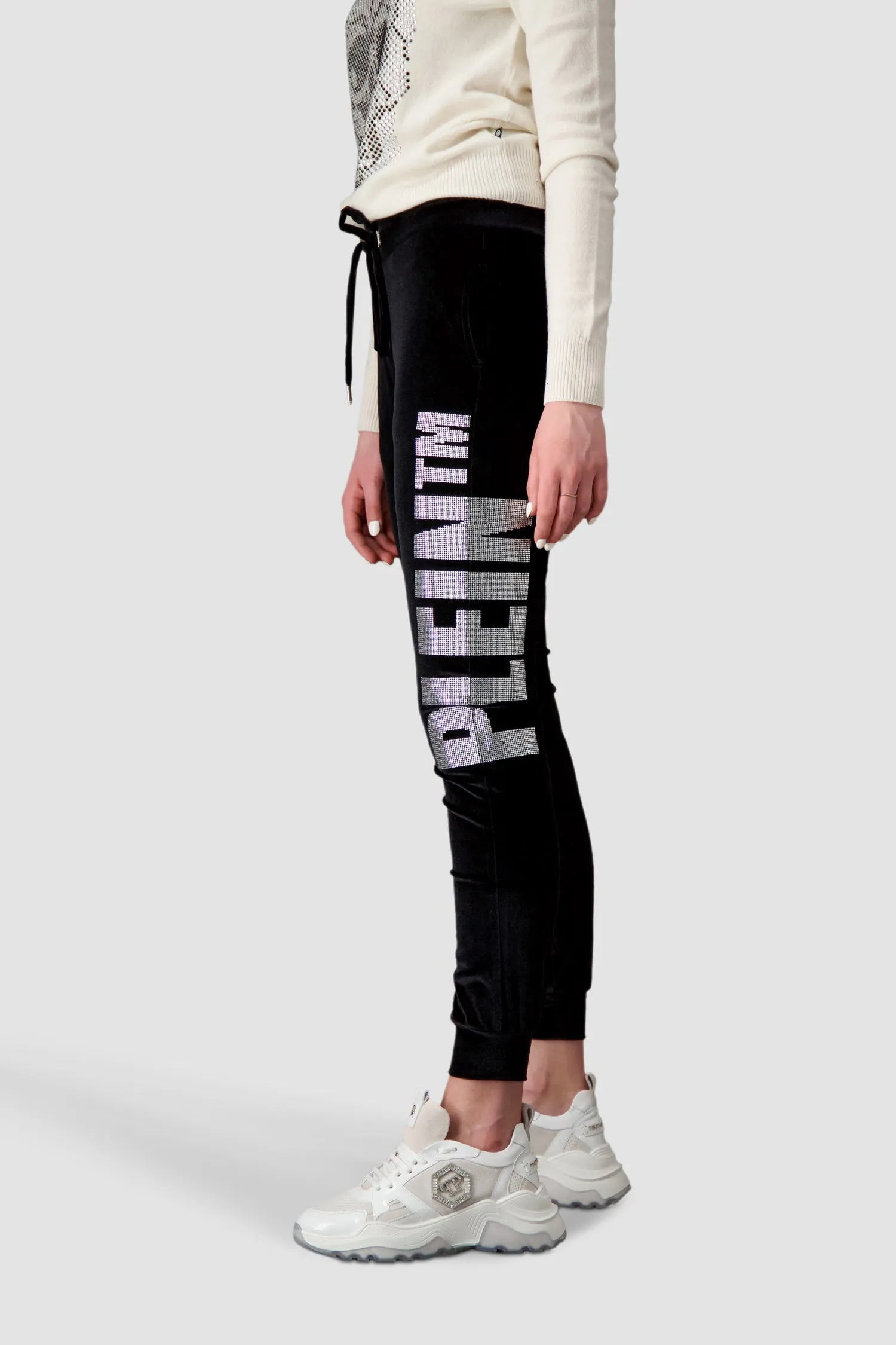 Philipp Plein Black Teddy Bear Jogging Trousers