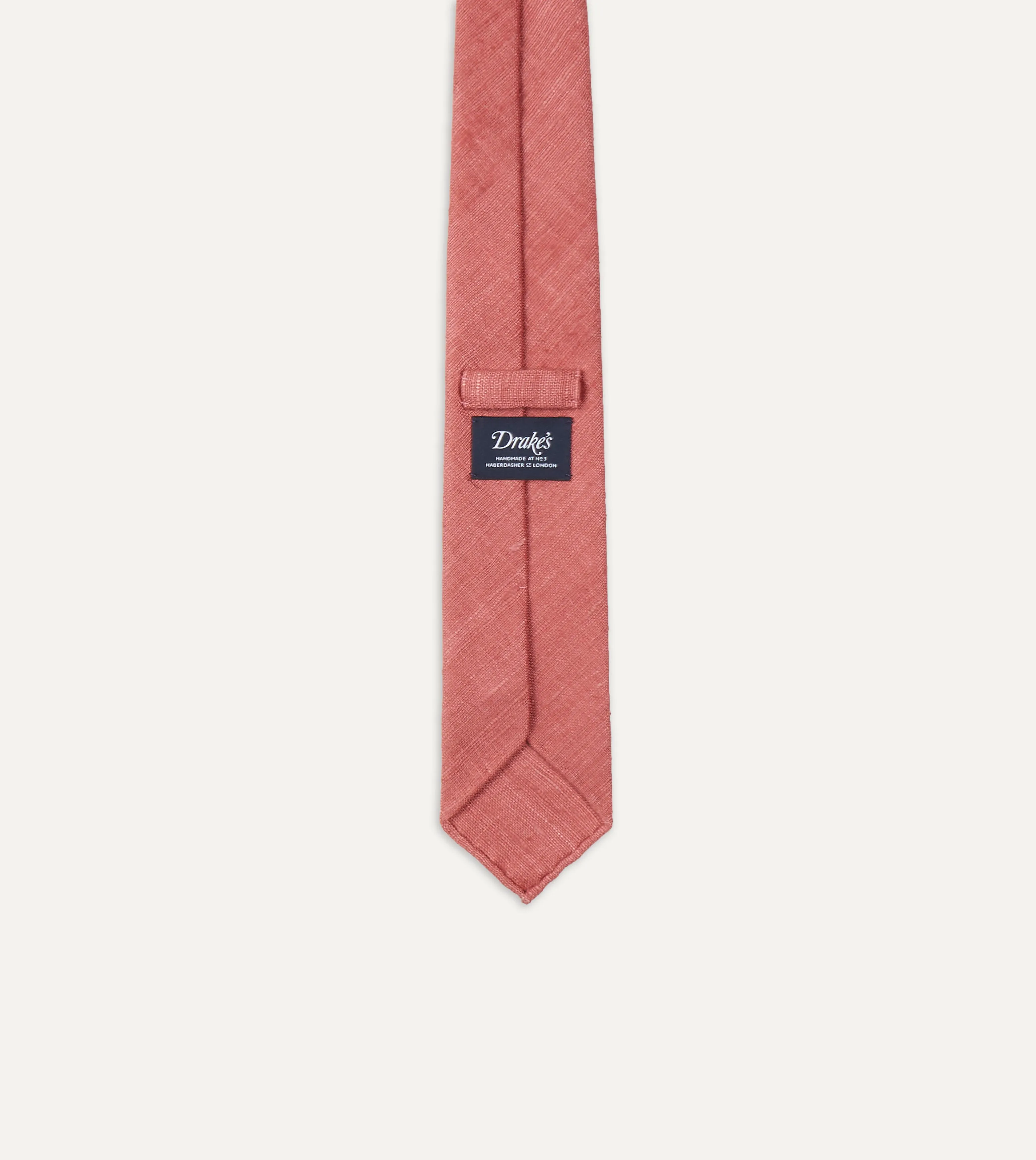 Pink Tussah Hand Rolled Silk Tie