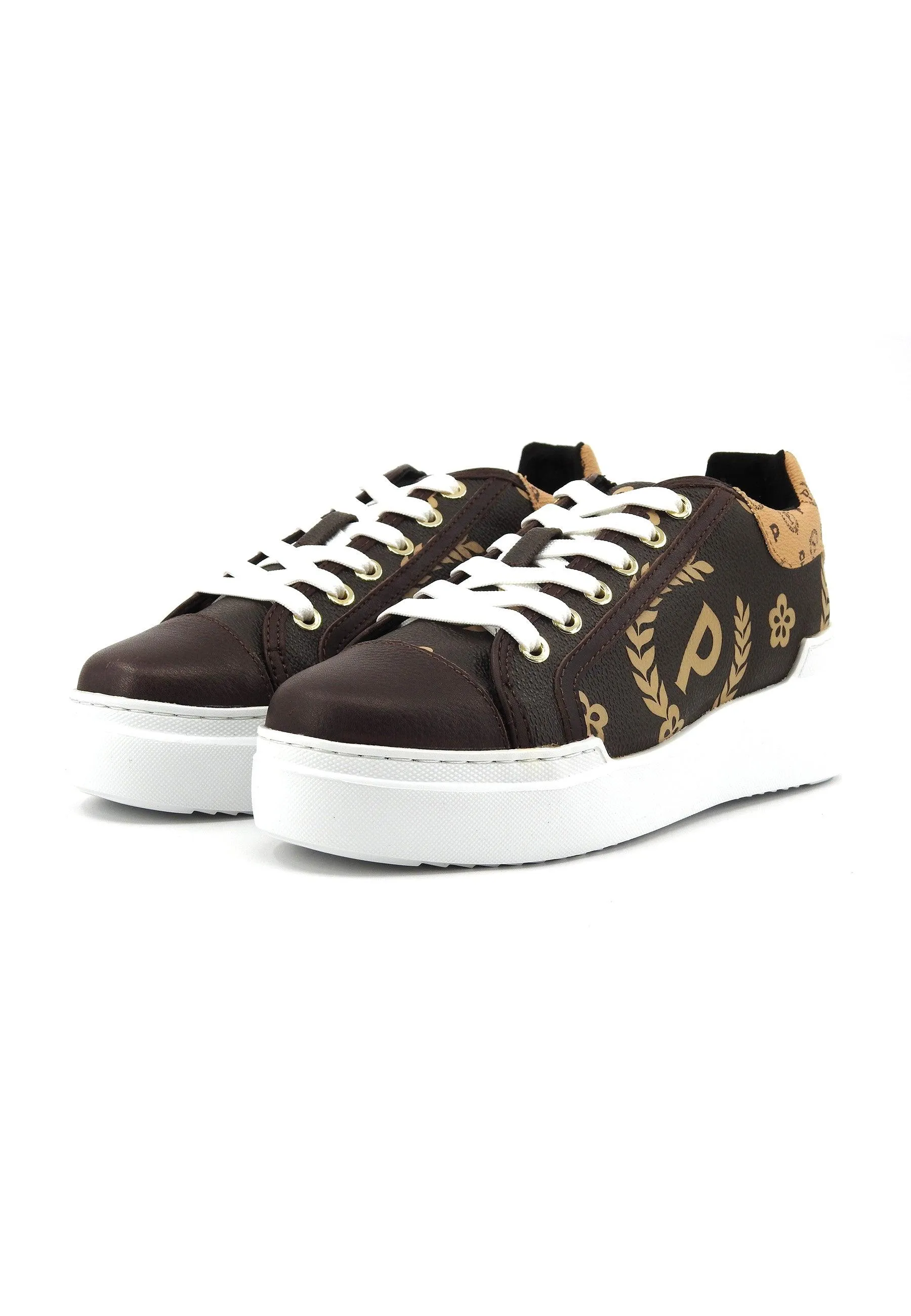 POLLINI Sneaker Donna Marrone Crema TE15274G0FQ1E11A