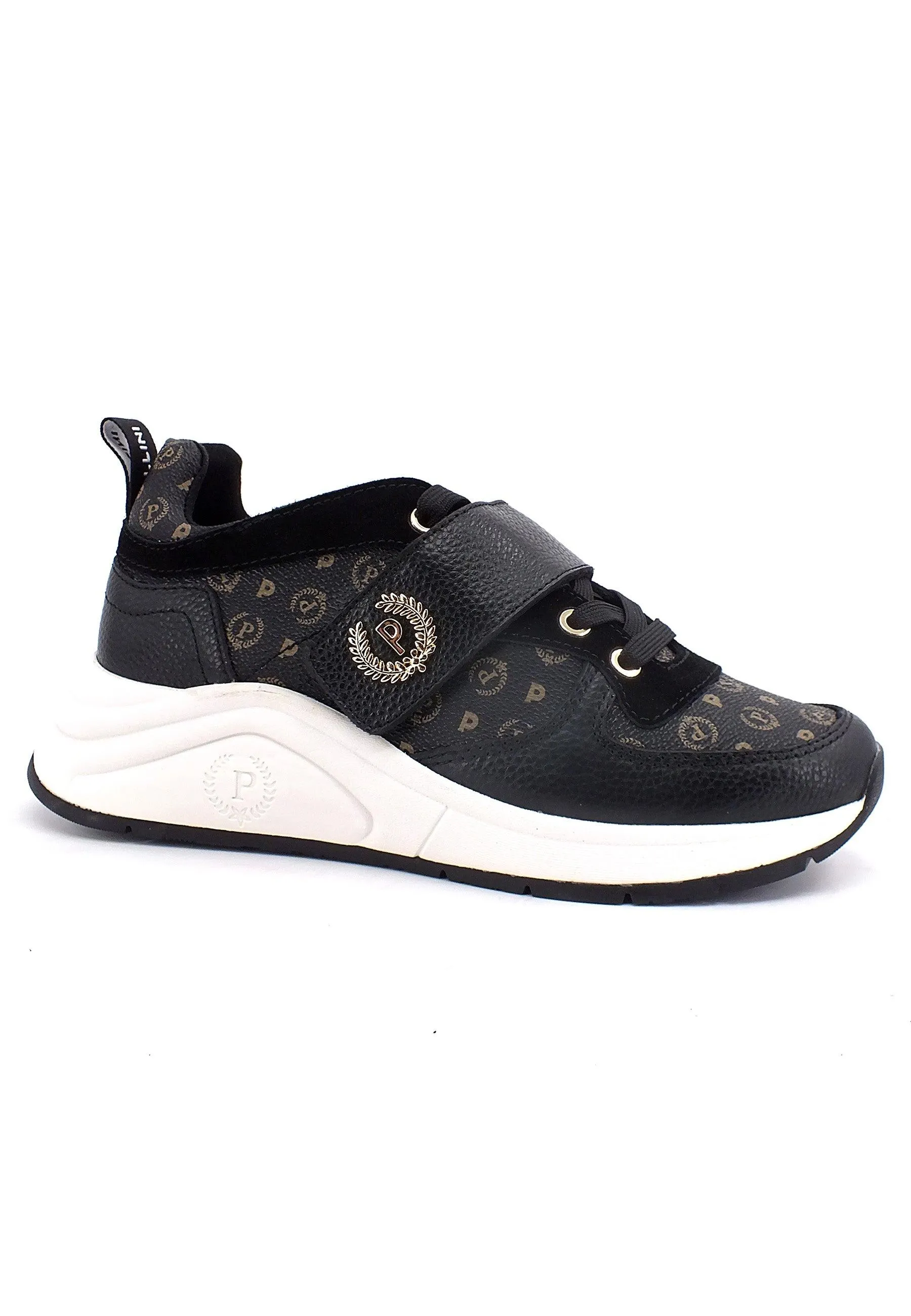 POLLINI Sneaker Loghi Donna Nero TA15145GDQ1100A