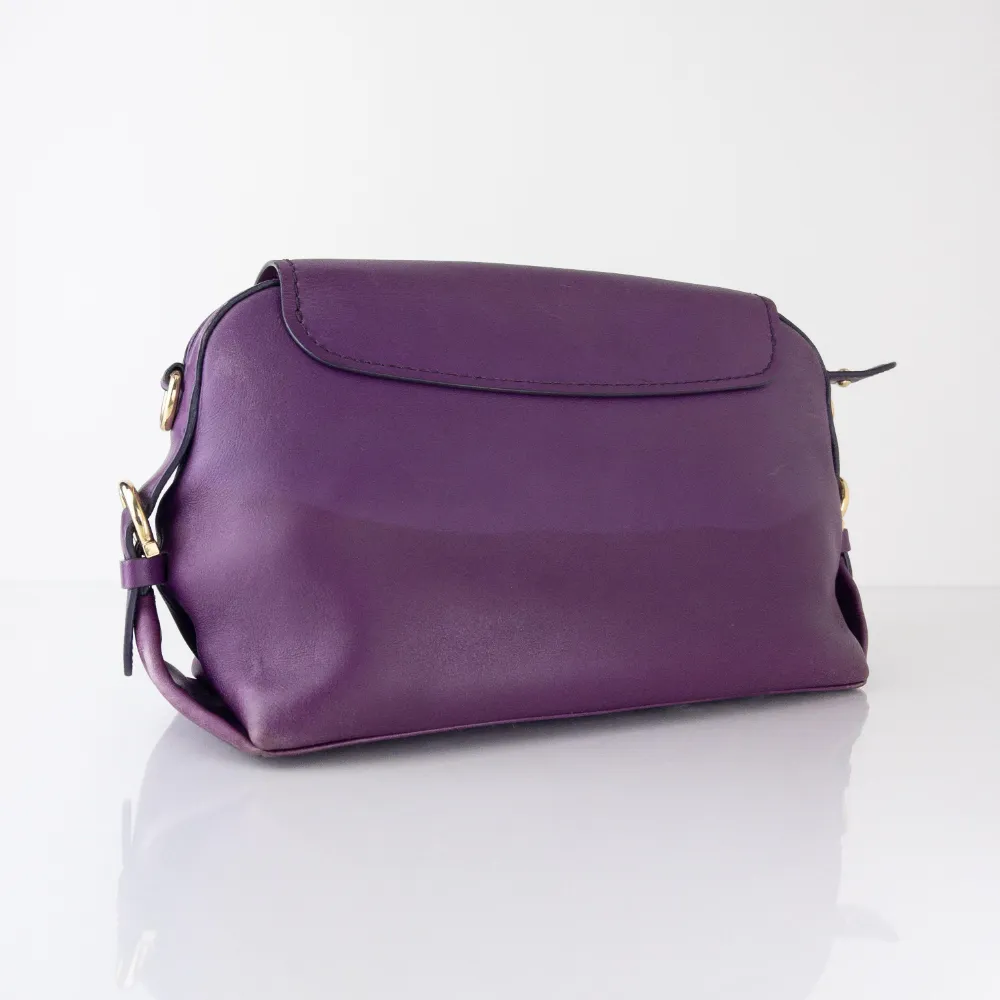 (Pre Owned) Salvatore Ferragamo Fiamma Crossbody - Purple