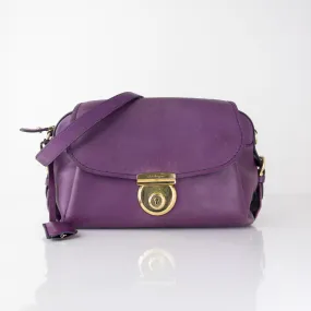 (Pre Owned) Salvatore Ferragamo Fiamma Crossbody - Purple