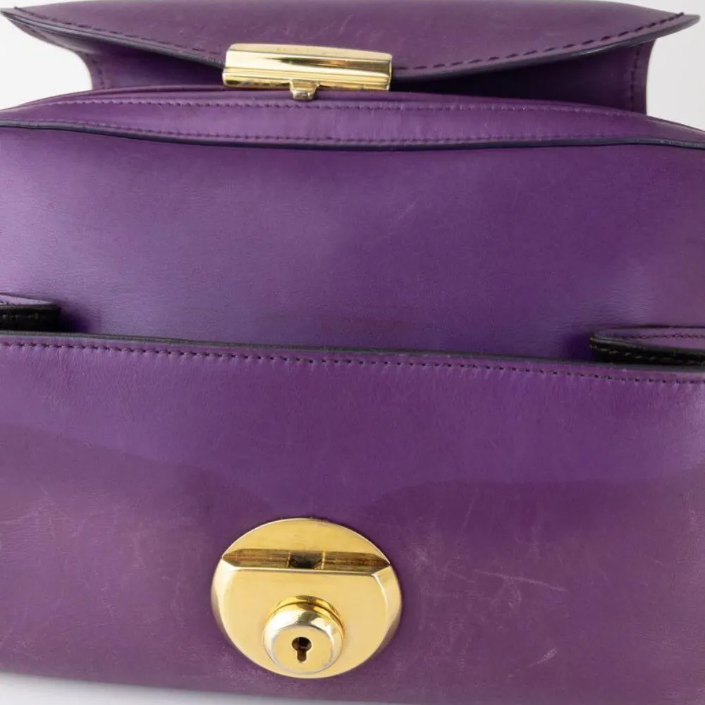 (Pre Owned) Salvatore Ferragamo Fiamma Crossbody - Purple