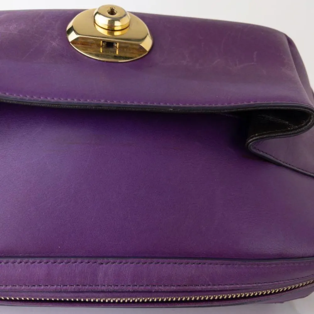 (Pre Owned) Salvatore Ferragamo Fiamma Crossbody - Purple