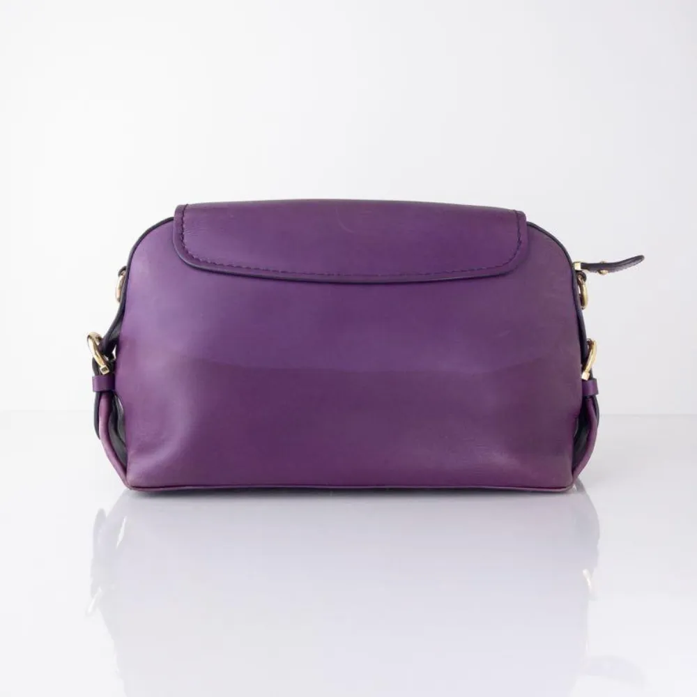 (Pre Owned) Salvatore Ferragamo Fiamma Crossbody - Purple