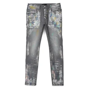 Purple Brand Iridescent Painter Grey Jeans