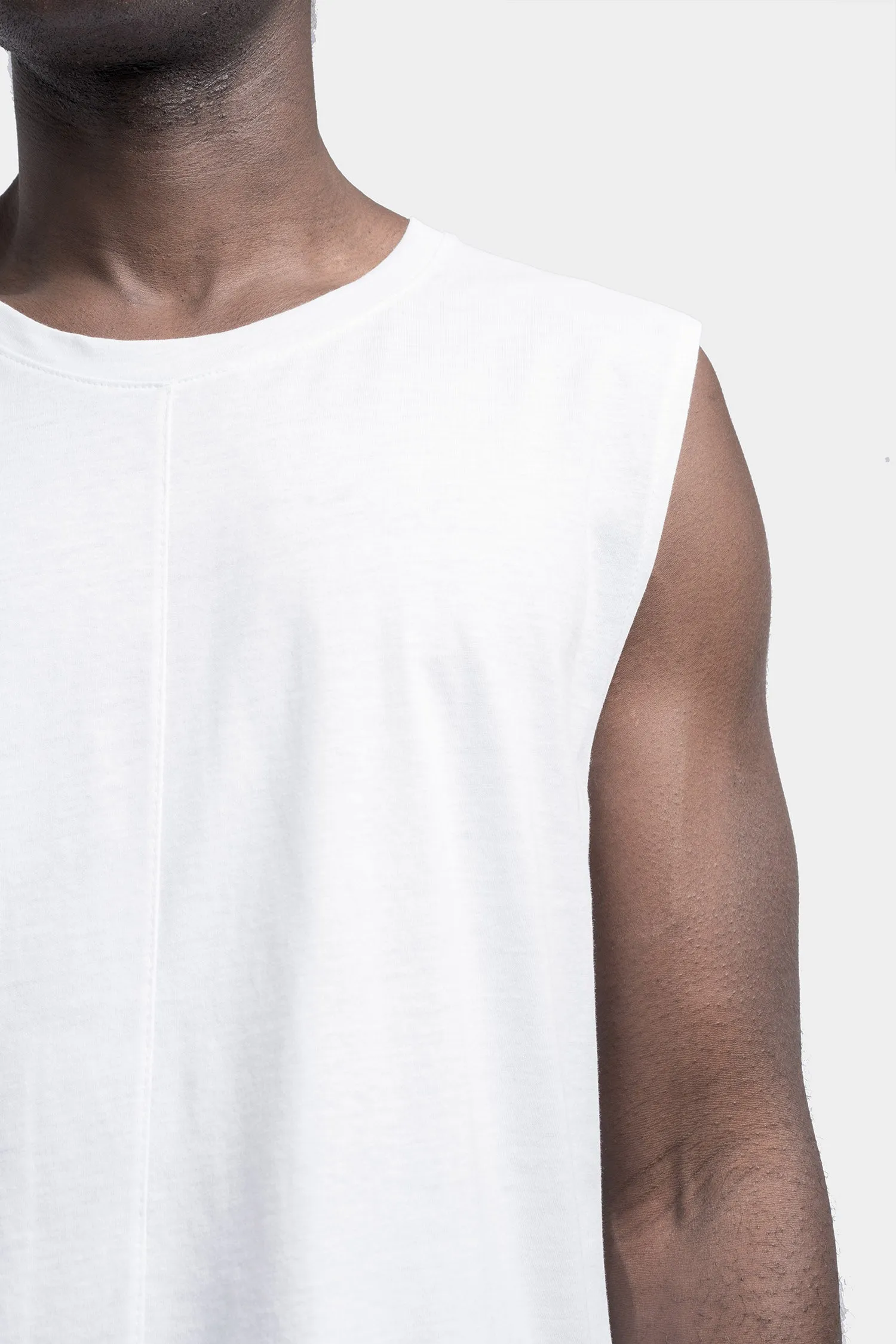 Regular cotton tank, White