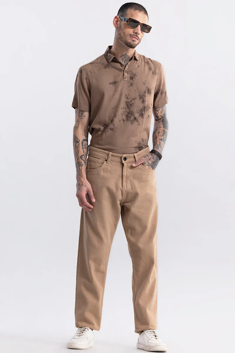 Riotous Beige Baggy Fit Jeans