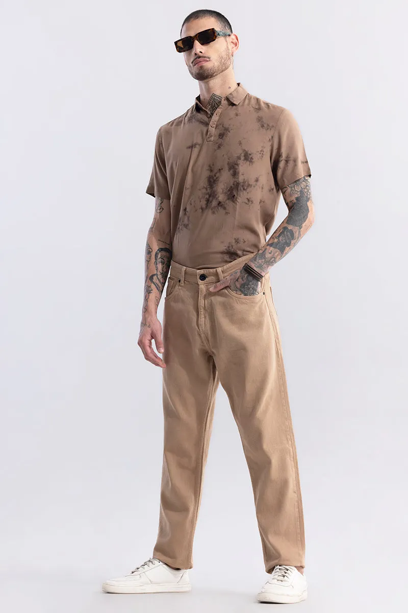 Riotous Beige Baggy Fit Jeans