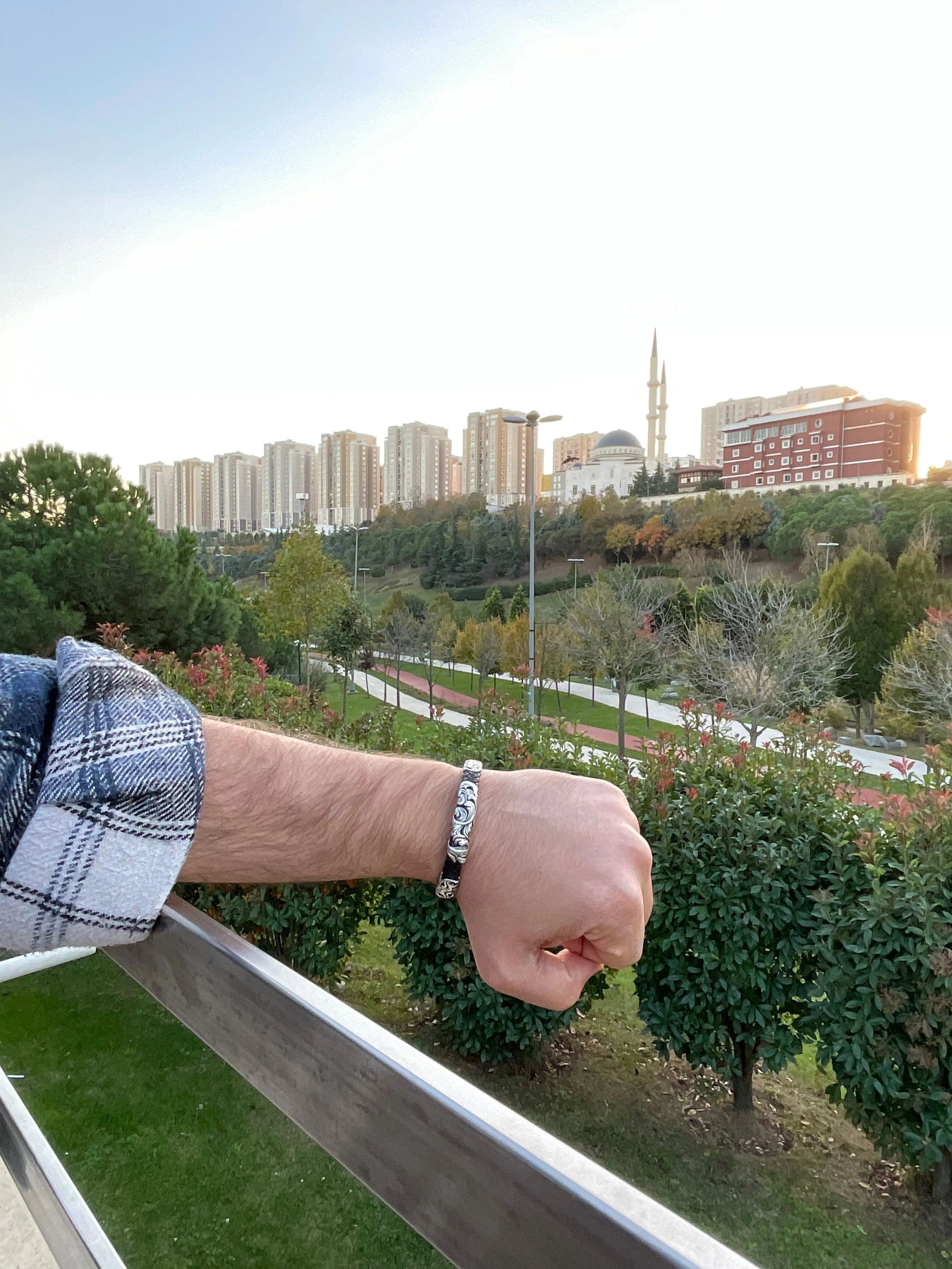 Silver - Leather Bracelet