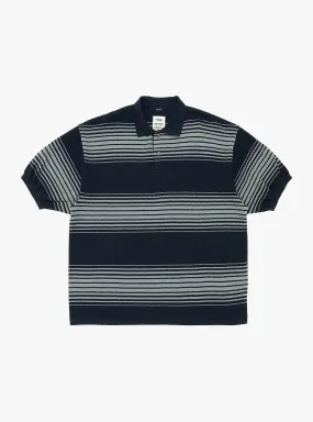 Stripe Polo Sweater Navy