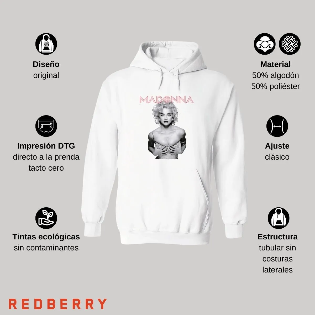 Sudadera para Hombre Hoodie Madonna