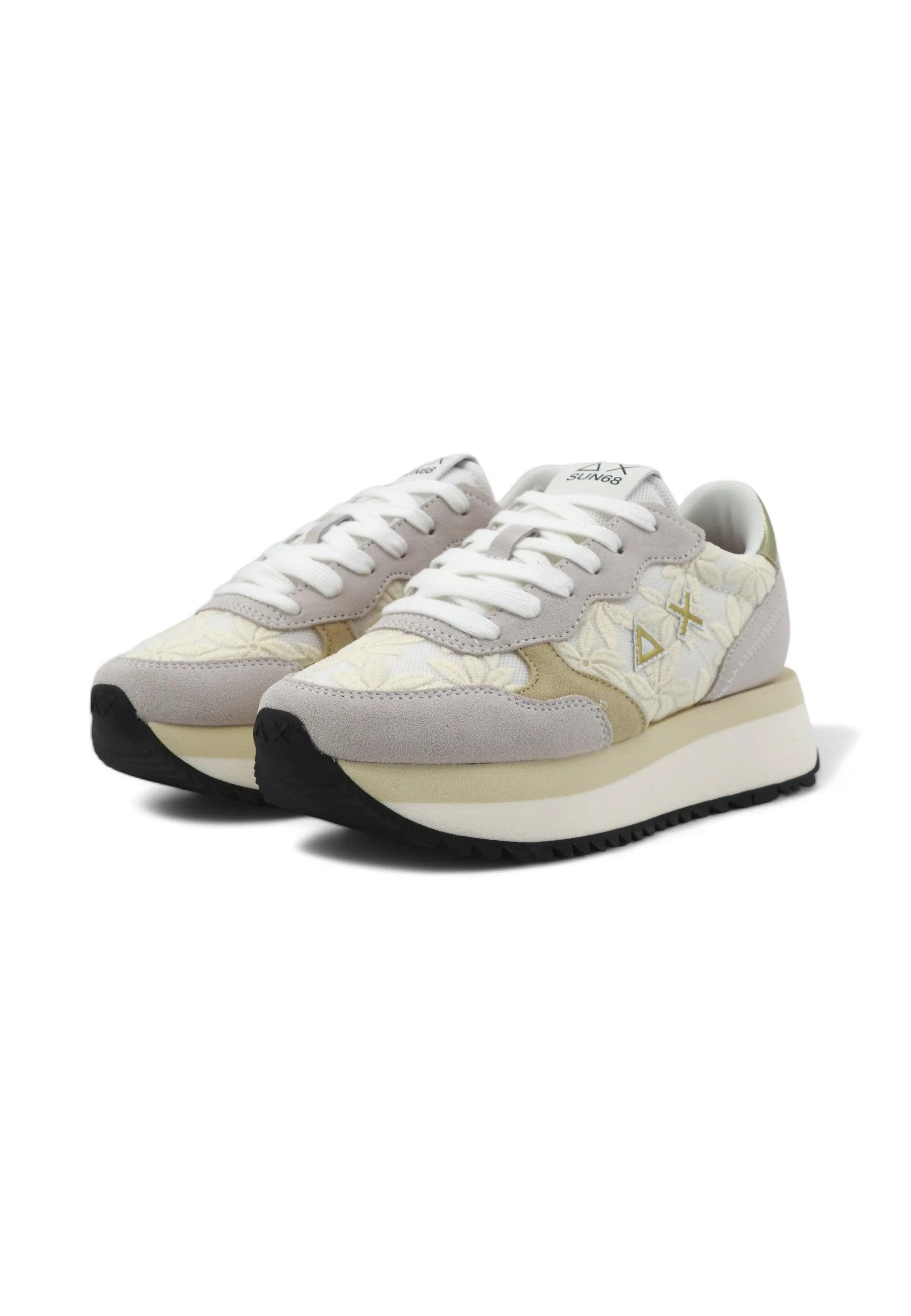 SUN68 Big Lace Sneaker Donna Bianco Z34209