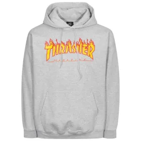 Thrasher Hoodie Flame greymottled