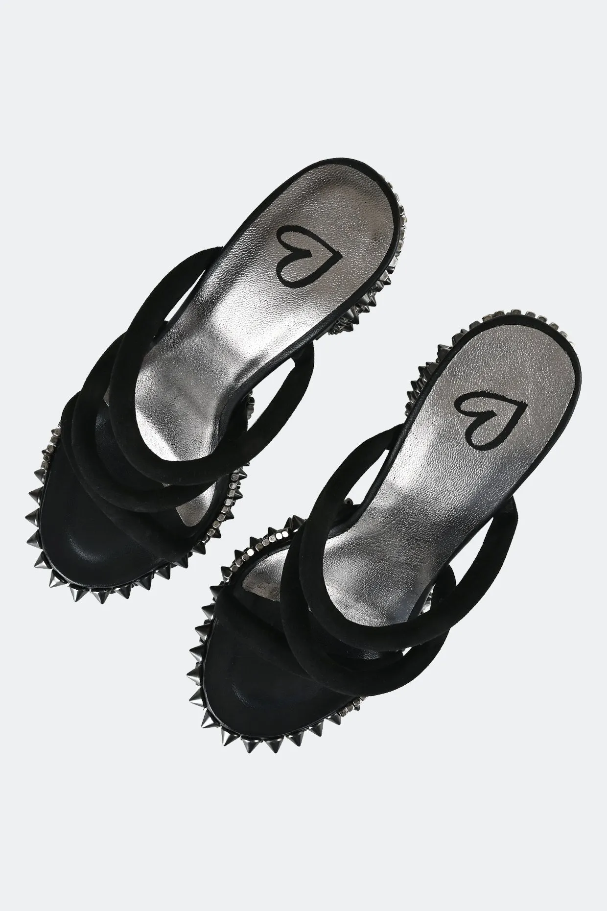 Three Strap Studded Platform For Women