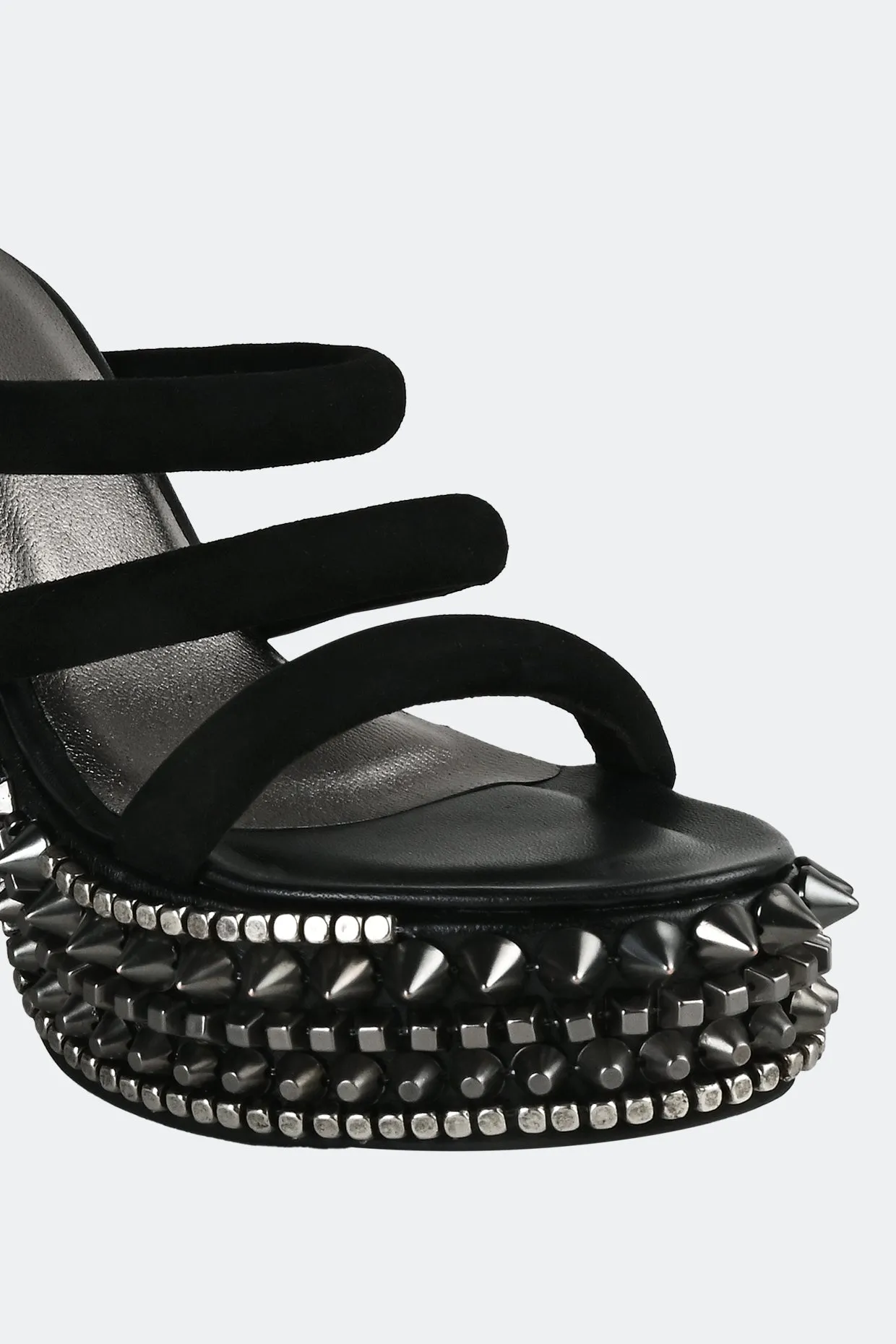 Three Strap Studded Platform For Women