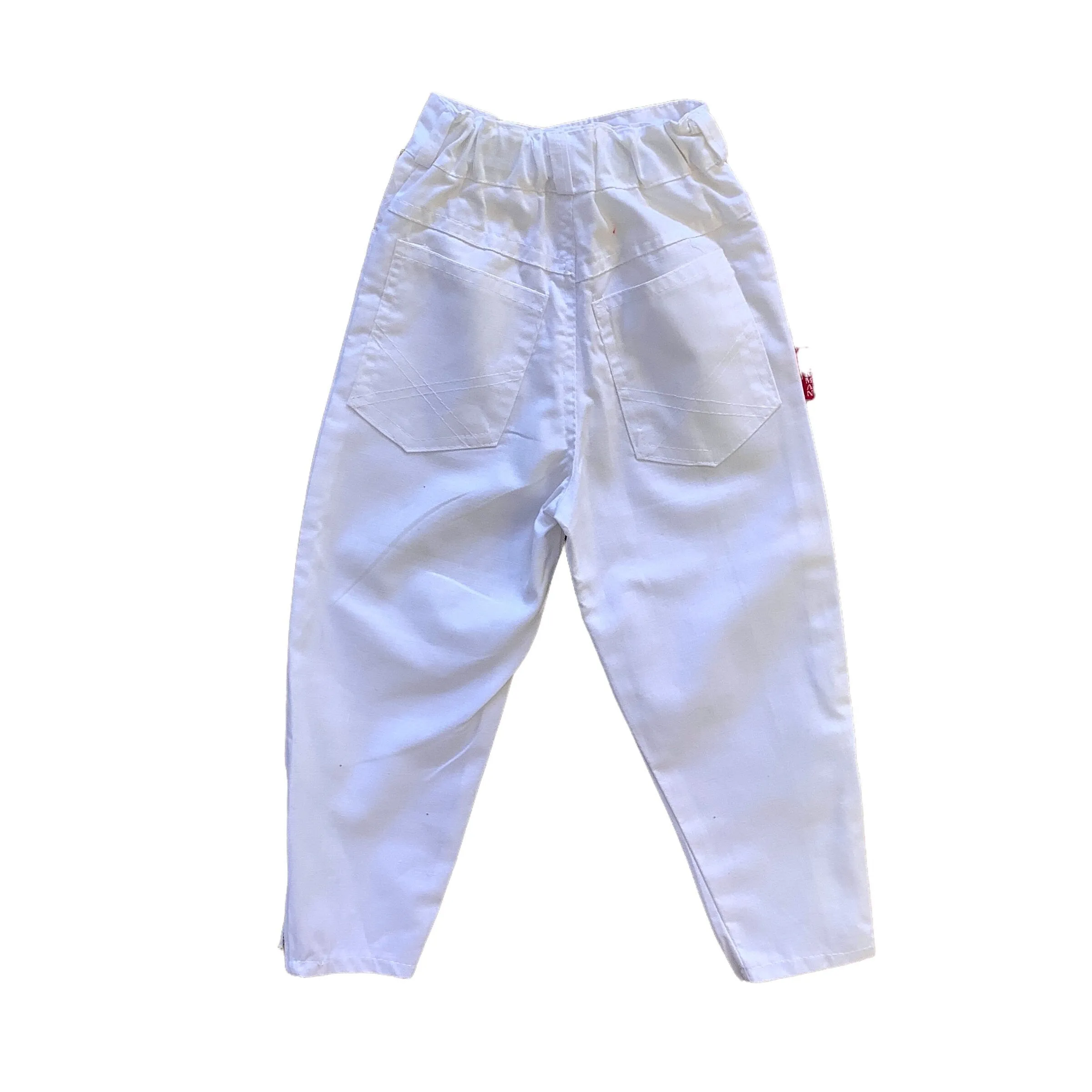 Vintage 1970s White Toddler "Cigarette" Trousers 12-18 Months