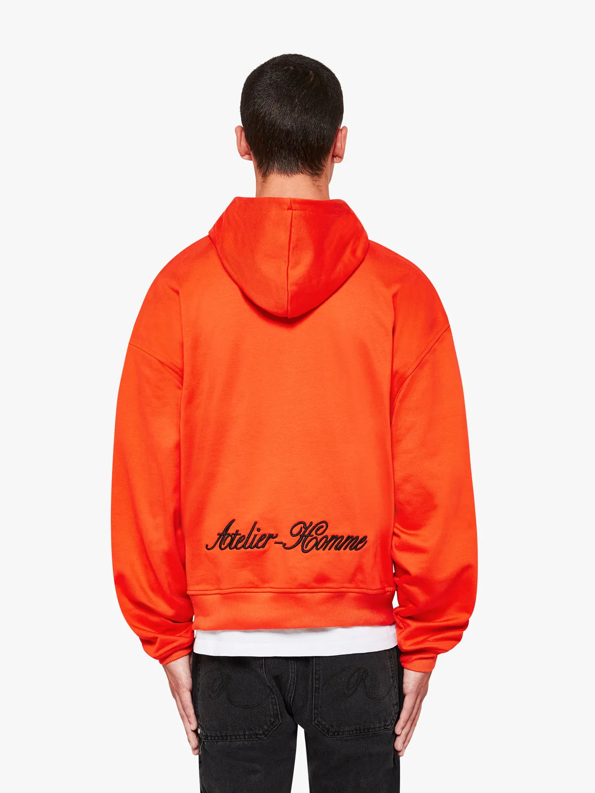 ZIP HOODIE ‘ATELIER HOMME’ - ORANGE